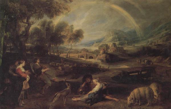 Peter Paul Rubens Landscape with a Rainbow oil painting picture